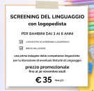 SCREENING DEL LINGUAGGIO per bambini dai 3 ai 6 anni