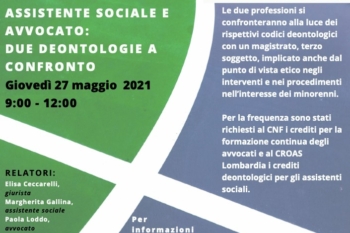 Assistente sociale ed avvocato: due deontologie a confronto